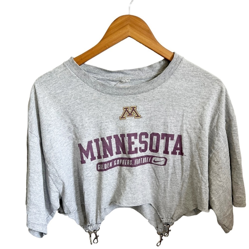 LF Furst of a Kind Minnesota Football Oversized Crop Athletic Upcycled Tee